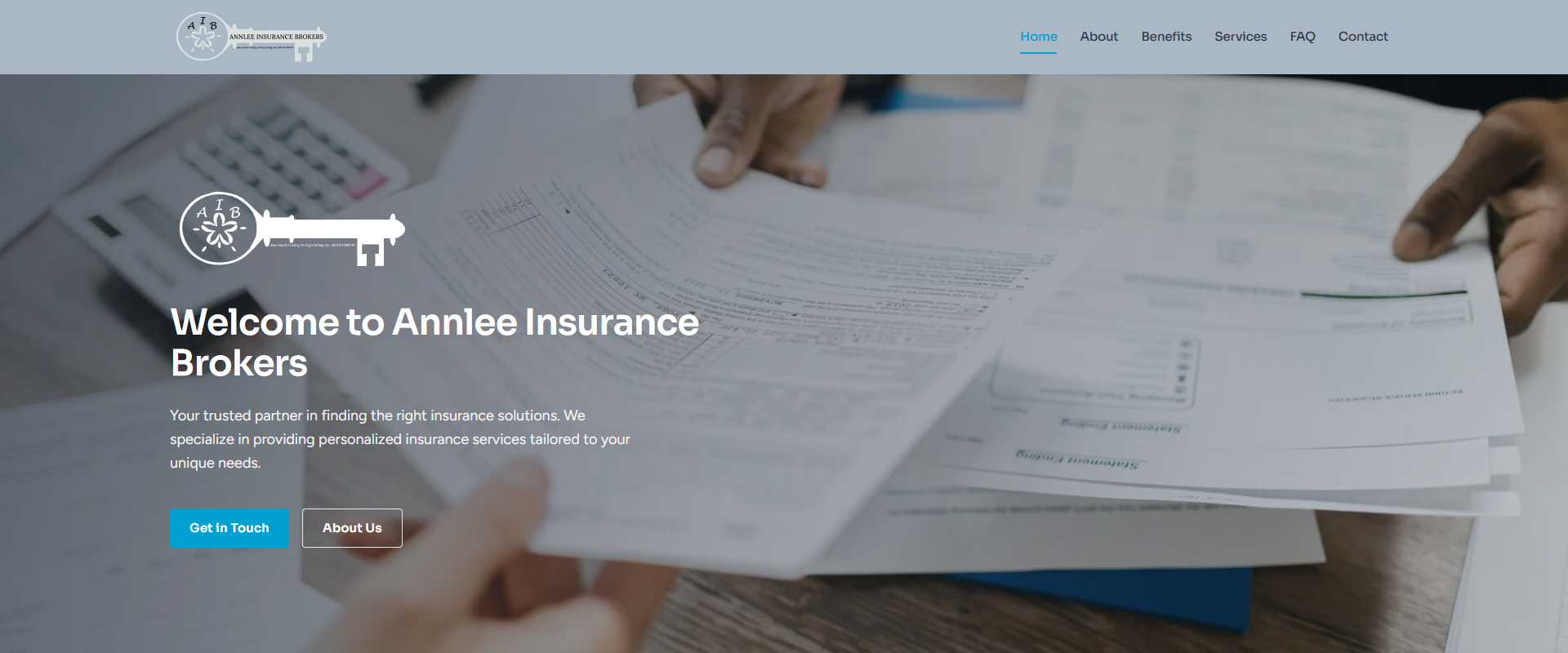 Annlee Insurance Brokers - Insurance Brokerage website by Logi-Ink