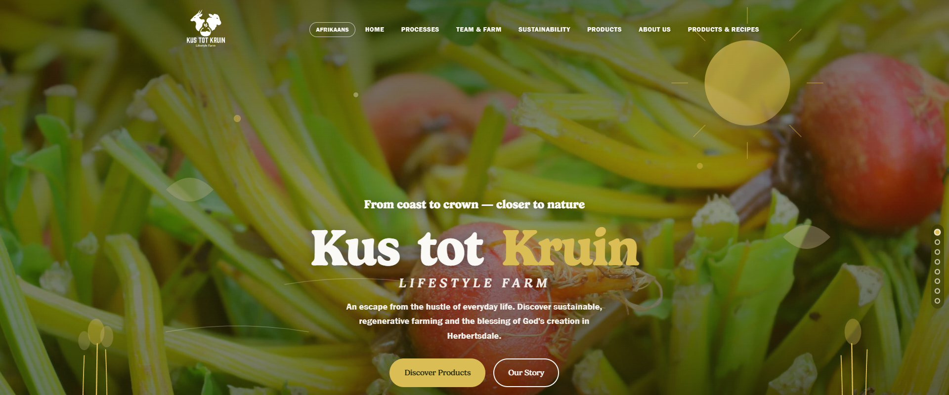 Kus tot Kruin Lifestyle Farm - Regenerative farm website Herbertsdale by Logi-Ink