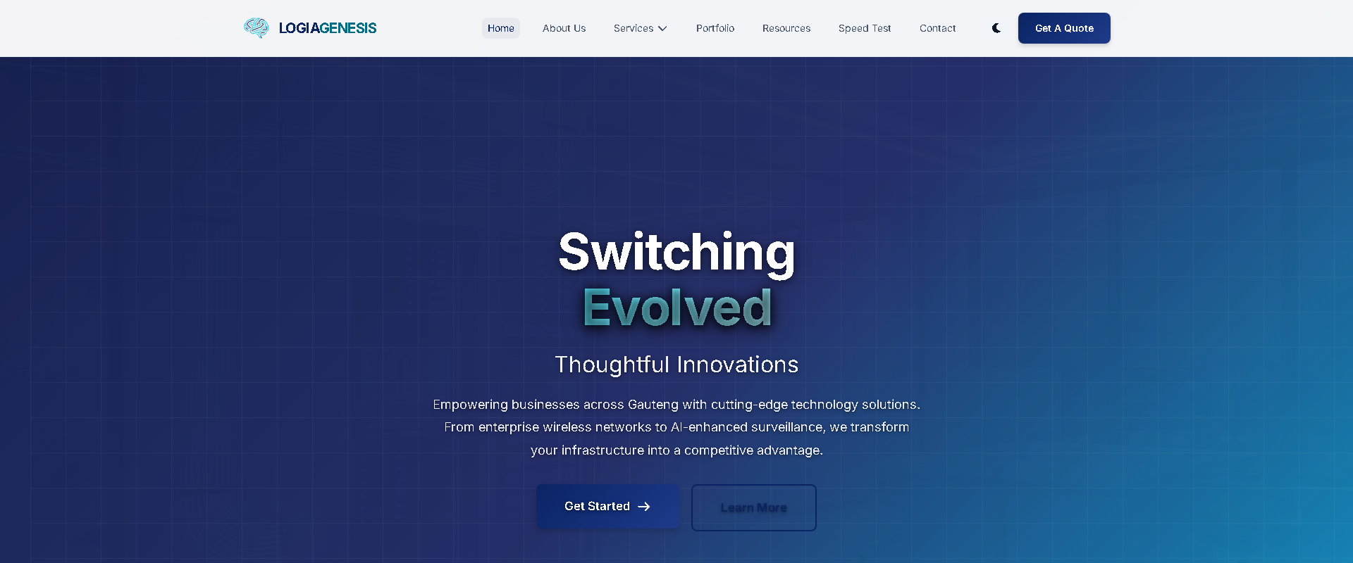 Logia Genesis - Technology Solutions Provider website by Logi-Ink